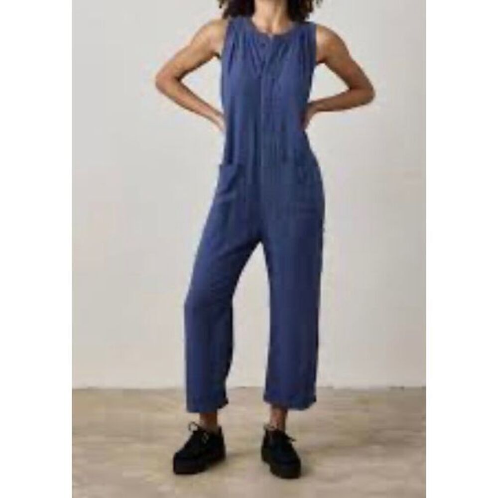 NSF Jordy Oversized Sack Jumpsuit in Blue NWT Size Small